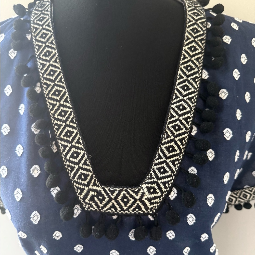 English Factory Navy and White Dress - Picture 2 of 7